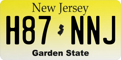 NJ license plate H87NNJ