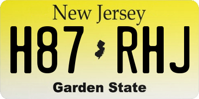 NJ license plate H87RHJ