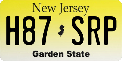 NJ license plate H87SRP