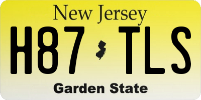 NJ license plate H87TLS