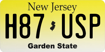 NJ license plate H87USP