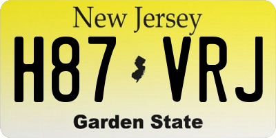 NJ license plate H87VRJ