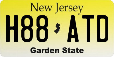 NJ license plate H88ATD