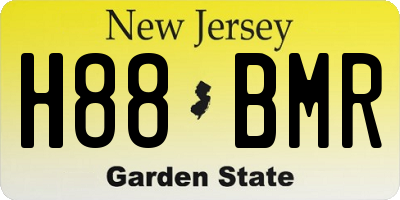NJ license plate H88BMR