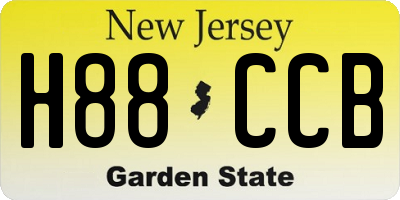 NJ license plate H88CCB