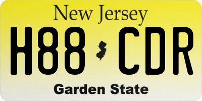 NJ license plate H88CDR