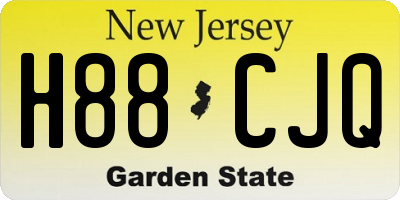 NJ license plate H88CJQ