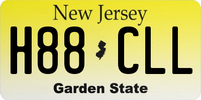 NJ license plate H88CLL