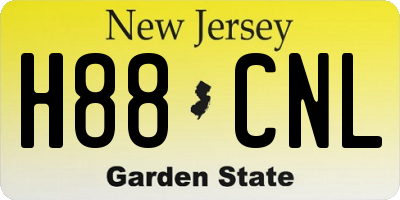 NJ license plate H88CNL