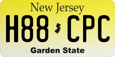 NJ license plate H88CPC