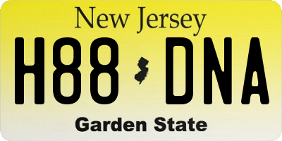 NJ license plate H88DNA