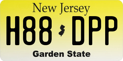 NJ license plate H88DPP