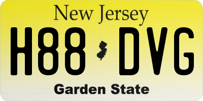 NJ license plate H88DVG