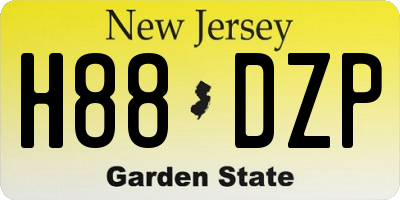 NJ license plate H88DZP