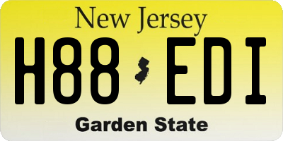 NJ license plate H88EDI