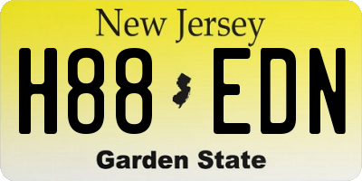 NJ license plate H88EDN