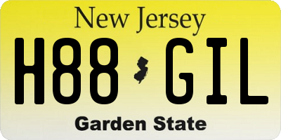 NJ license plate H88GIL