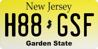 NJ license plate H88GSF