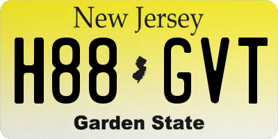 NJ license plate H88GVT