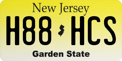 NJ license plate H88HCS