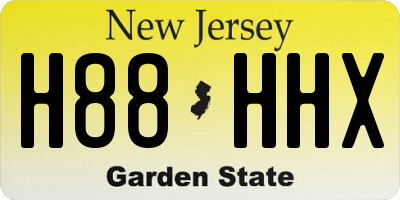 NJ license plate H88HHX