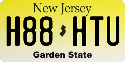 NJ license plate H88HTU