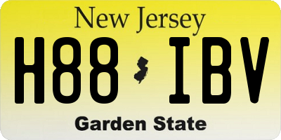 NJ license plate H88IBV