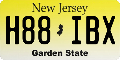 NJ license plate H88IBX