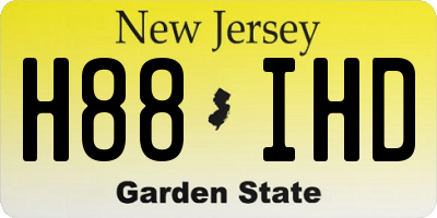 NJ license plate H88IHD