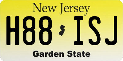 NJ license plate H88ISJ