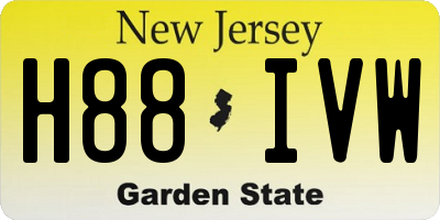NJ license plate H88IVW