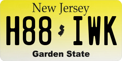NJ license plate H88IWK