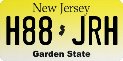 NJ license plate H88JRH