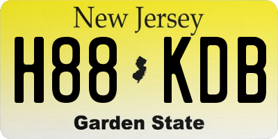 NJ license plate H88KDB