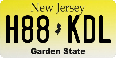NJ license plate H88KDL
