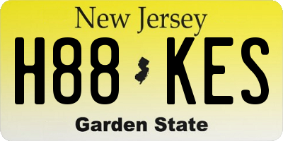 NJ license plate H88KES