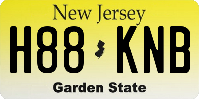 NJ license plate H88KNB