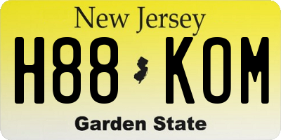 NJ license plate H88KOM