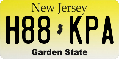 NJ license plate H88KPA
