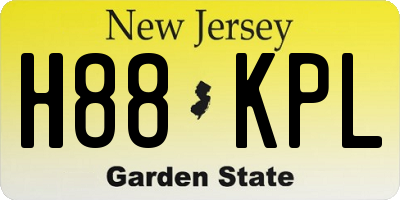NJ license plate H88KPL
