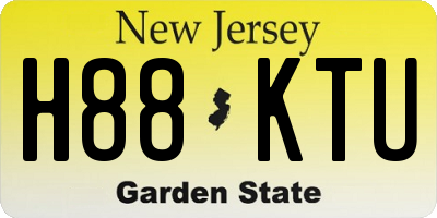 NJ license plate H88KTU