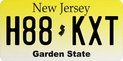 NJ license plate H88KXT