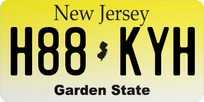 NJ license plate H88KYH