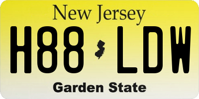 NJ license plate H88LDW
