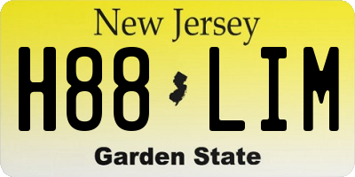 NJ license plate H88LIM