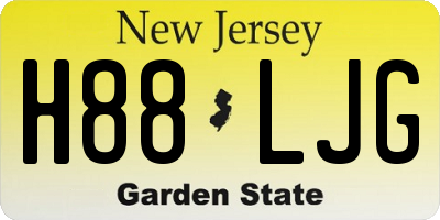 NJ license plate H88LJG