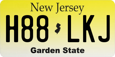 NJ license plate H88LKJ