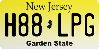 NJ license plate H88LPG