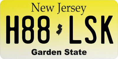 NJ license plate H88LSK