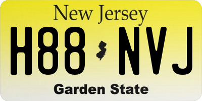NJ license plate H88NVJ